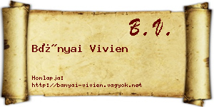 Bányai Vivien névjegykártya